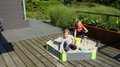 Pieskovisko cédrové Hexagón Aksent Hexagonal Sandpit Exit Toys stredné s 3 sedadlami 160*140 cm