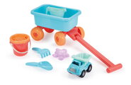 Vozík na ťahanie s vedro setom Summer Trolley Beach Écoiffier a stavebným autíčkom od 18 mes