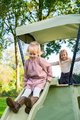 Hracia veža multifunkčná so stanom a pieskoviskom Ivy play tower Exit Toys s kovovou konštrukciou a šmykľavkou