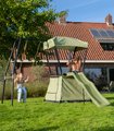 Hracia veža multifunkčná s hojdačkou Ivy play tower swing Exit Toys so stanom pieskoviskom a šmykľavkou kovová konštrukcia