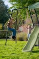 Hracia veža multifunkčná s hojdačkou Ivy play tower swing Exit Toys so stanom pieskoviskom a šmykľavkou kovová konštrukcia