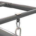 Multifunkčné fitness centrum GetSet Monkeybar MB110 Wall Mount Grey Exit Toys oceľová konštrukcia s hojdačkou a sieťou na šplhanie s upevnením na sten