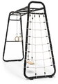 Multifunkčné fitness centrum GetSet Monkeybar MB210 Black Exit Toys rozšíriteľné s gymnastickými kruhmi hojdačkou a sieťou na šplhanie ET54201050