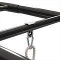 Multifunkčné fitness centrum GetSet Monkeybar MB220 Black Exit Toys rozšíriteľné s gymnastickými kruhmi boxovacím vrecom lezeckou stenou a bradlami