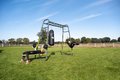 Multifunkčné fitness centrum GetSet Monkeybar MB230 Exit Toys rozšíriteľné s gymnastickými kruhmi boxovacím vrecom bradlami a benchpress lavičkou
