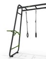 Multifunkčné fitness centrum GetSet Monkeybar MB230 Exit Toys rozšíriteľné s gymnastickými kruhmi boxovacím vrecom bradlami a benchpress lavičkou