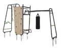 Multifunkčné fitness centrum GetSet Powerstation PS620 Exit Toys s boxovacím vrecom bradlami lavičkou gymnastickými kruhmi s lanom a lezeckou stenou
