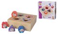 Drevená vkladačka Shape Sorter Box Friends Eichhorn so 4 kockami s motívom zvieratiek od 12 mes