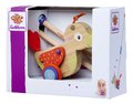 Drevené autíčko kačička Duck Push Vehicle Eichhorn s vodiacou rúčkou dĺžka 45 cm od 12 mes