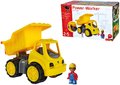 Nákladné auto Power Worker Dumper + Figurine BIG pracovný stroj 33 cm s gumenými kolesami od 2 rokov