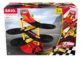 Pretekárska veža 3 poschodová Roll Racing Tower BRIO s 2 autíčkami a cieľom 19 dielov od 3 rokov BRIO5500