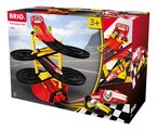 Pretekárska veža 3 poschodová Roll Racing Tower BRIO s 2 autíčkami a cieľom 19 dielov od 3 rokov BRIO5500