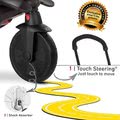 Trojkolka skladacia smarTfold 700 Black 8v1 smarTrike čierna s otočným sklápateľným sedadlom TouchSteering s EVA kolesami od 6 mes