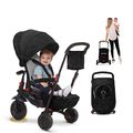 Trojkolka skladacia smarTfold 700 Black 8v1 smarTrike čierna s otočným sklápateľným sedadlom TouchSteering s EVA kolesami od 6 mes