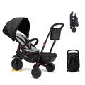 Trojkolka skladacia smarTfold 700 Black 8v1 smarTrike čierna s otočným sklápateľným sedadlom TouchSteering s EVA kolesami od 6 mes