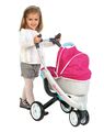 Kočík pre bábiku 3v1 Maxi Cosi & Quinny Smoby (70 cm rúčka) ružovo-modrý
