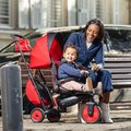 Trojkolka a kočík skladacia STR7 Urban 7v1 smarTrike červená so sklápateľným sedadlom TouchSteering s EVA kolesami od 6 mes