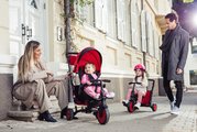 Trojkolka a kočík skladacia STR7 Urban 7v1 smarTrike červená so sklápateľným sedadlom TouchSteering s EVA kolesami od 6 mes