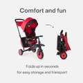Trojkolka a kočík skladacia STR7 Urban 7v1 smarTrike červená so sklápateľným sedadlom TouchSteering s EVA kolesami od 6 mes