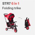 Trojkolka a kočík skladacia STR7 Urban 7v1 smarTrike červená so sklápateľným sedadlom TouchSteering s EVA kolesami od 6 mes