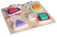Drevené vkladacie puzzle Friends Figures Puzzle Eichhorn 8 dielikov so základňou od 12 mes