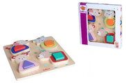Drevené vkladacie puzzle Friends Figures Puzzle Eichhorn 8 dielikov so základňou od 12 mes EH5511
