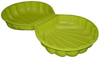 Pieskovisko dvojdielne Mušľa Watershell Green BIG objem 2*20 kg na vodu a piesok 74*88*21 cm zelené od 18 mes
