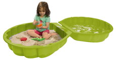 Pieskovisko dvojdielne Mušľa Watershell Green BIG objem 2*20 kg na vodu a piesok 74*88*21 cm zelené od 18 mes