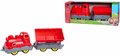 Nákladný vlak Mini Train With Wagon Power Worker BIG s vyklápateľným vozňom dĺžka 45 cm červený od 24 mes