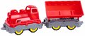 Nákladný vlak Mini Train With Wagon Power Worker BIG s vyklápateľným vozňom dĺžka 45 cm červený od 24 mes