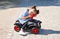 Odrážadlo auto Bobby Car Classic Little Rocker BIG čierne s klaksónom a rockovými nálepkami od 12 mes