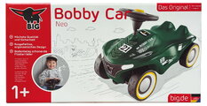 Odrážadlo auto s pretekárskym číslom Bobby Car Neo RS Green BIG zelené s klaksónom a tichými gumenými kolesami od 12 mes