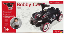 Odrážadlo auto s pretekárskym číslom Bobby Car Neo RS Blue BIG modré s klaksónom a tichými gumenými kolesami od 12 mes