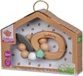 Drevená hrkálka Baby Pure Grasping Toy Eichhorn so silikónovým krúžkom od 3 mes