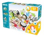 Drevená stavebnica so svetlom Builder Light Set BRIO elektronická 122 dielov s pracovným náradím od 3 rokov BRIO5933