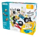 Drevená stavebnica s naťahovacím motorom Builder Motor Set BRIO 66 dielov s pracovným náradím od 3 rokov BRIO5957
