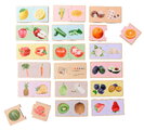 Drevené puzzle Ovocie a zelenina Montessori Eichhorn 34 dielikov so 17 motívmi od 24 mes