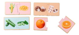 Drevené puzzle Ovocie a zelenina Montessori Eichhorn 34 dielikov so 17 motívmi od 24 mes