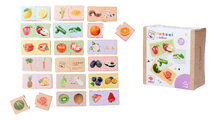 Drevené puzzle Ovocie a zelenina Montessori Eichhorn 34 dielikov so 17 motívmi od 24 mes