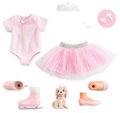 Bábika Valentine Ballerina Set Corolle Girls s dlhými blond vlasmi a so psíkom 28 cm 7 doplnkov od 4 rokov
