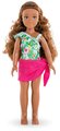 Bábika Mélody Beach Set Corolle Girls s dlhými hnedými vlasmi 28 cm 5 doplnkov od 4 rokov