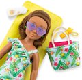 Bábika Mélody Beach Set Corolle Girls s dlhými hnedými vlasmi 28 cm 5 doplnkov od 4 rokov