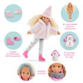 Bábika Valentine in the Mountain Set Girls Corolle s kučeravými blond vlasmi 28 cm 4 doplnky od 4 rokov