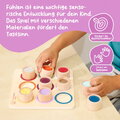Drevená didaktická doska s kockami Montessori Touch Board Eichhorn 9 dielov s rôznym povrchom pre rozvoj hmatovej citlivosti
