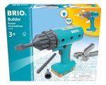 Vŕtačka elektronická so svetlom Builder Power Screwdriver BRIO s 3 vymeniteľnými nadstavcami od 3 rokov BRIO6008