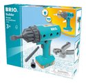 Vŕtačka elektronická so svetlom Builder Power Screwdriver BRIO s 3 vymeniteľnými nadstavcami od 3 rokov BRIO6008