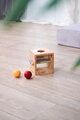 Drevený box s okienkom Montessori Box with Balls Eichhorn s 3 paličkami a 2 loptičkami pre rozvoj jemnej motoriky od 12 mes