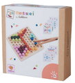 Drevená hra na triedenie korálikov Montessori sorting Beads Eichhorn 90 korálikov s 8 vzorovými kartami od 24 mes EH6034