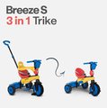 Trojkolka s košíkom na fľašku Breeze S Multi 3v1 SmarTrike s tlmičom a voľnobehom žlto-modrá od 10 mes