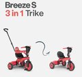 Trojkolka s košíkom na fľašku Breeze S Red 3v1 SmarTrike s tlmičom a voľnobehom červená od 10 mes